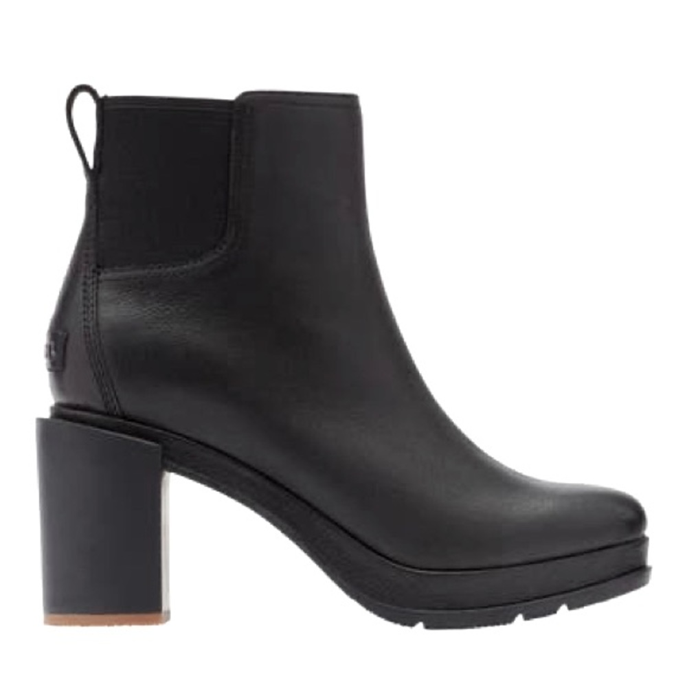 Sorel Black Chelsea Boot Heel Waterproof size 11. NWT Fall Boots
